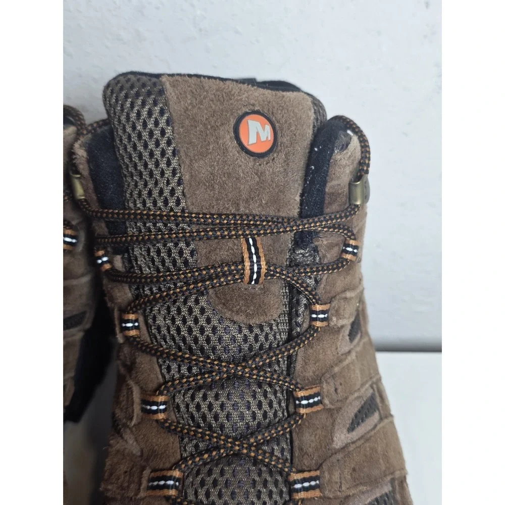 Merrell Mens Size 14 Earth Moab Mid Waterproof Hiking Boots Men's 14 Excellent